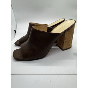Cole Haan women's Luci high heel cork mule slide on size 10 brown Y2K SB17